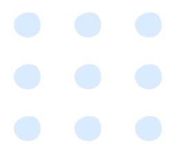 Square decoration of 9 dots
